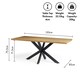 image 5 of VonHaus Abel Rectangular 6 Seater Dining Table with Wood Effect Top