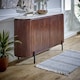 image 2 of Miel Mango Wood Sideboard With Marble Top & Metal Legs