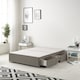 image 2 of Astoria Divan Bed Base with 2 Drawers & 30 Inch Diamante Headboard in Tweed Fabric | Brown | Coffee | Small Single