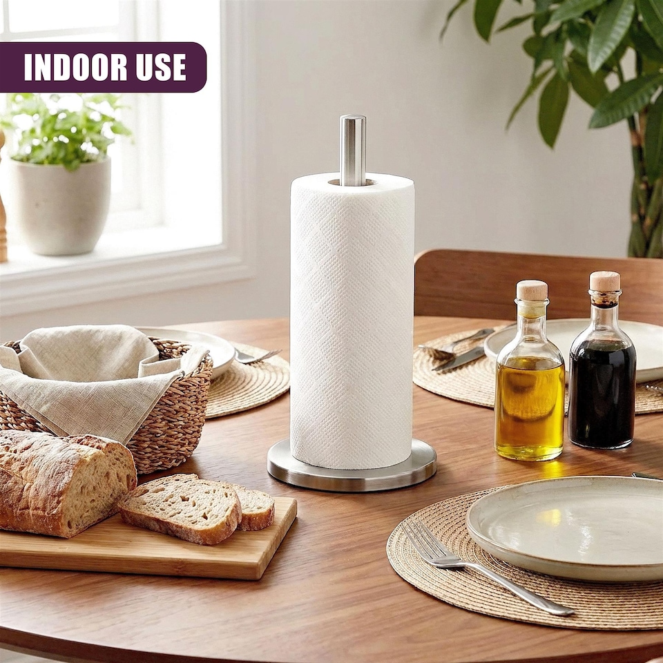 GEEZY Stainless Steel Kitchen Tissue Roll Holder - Tesco Groceries