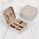 image 2 of Living and Home Portable Jewelry Organizer Box with Multiple Compartments-White | White