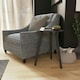 image 5 of Vida Designs Round Side Table Sofa Bedside Coffee Table, Black