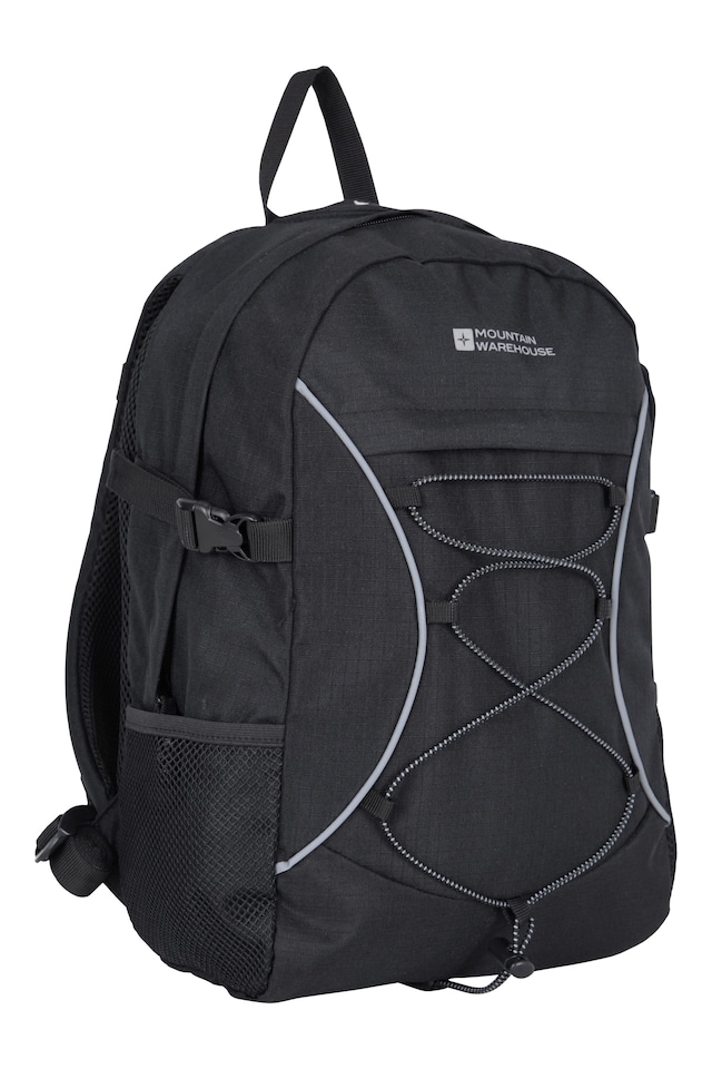 image 1 of Mountain Warehouse Bolt 18L Backpack Rucksack Padded Straps Multi Pocket Day Bag | Black