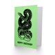 image 2 of Snake Serpent Retro Vintage Style Drawing Birthday Card