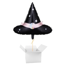 Witch Hat Halloween Giant Helium Foil Balloon - Inflated Balloon in a Box