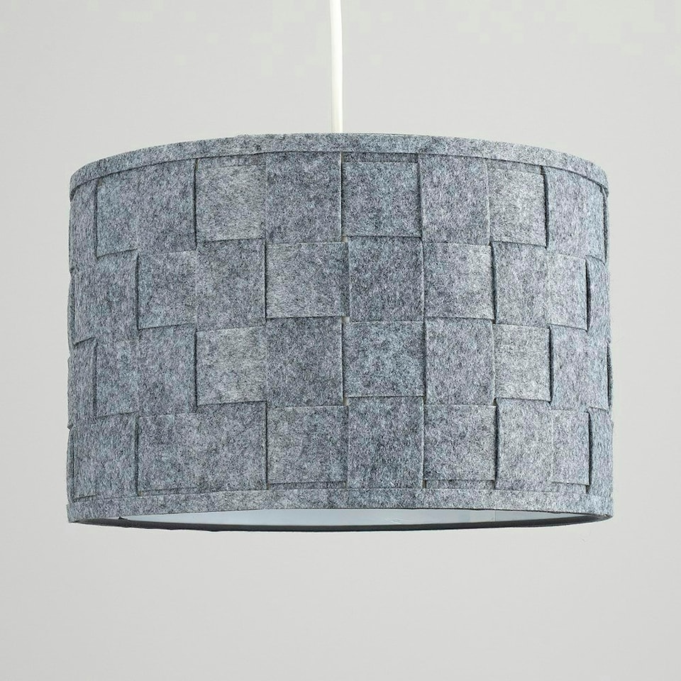 image 1 of ValueLights Monza Pair of Grey Ceiling Pendant Shade