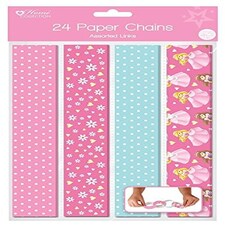 Pack of 24 Princess Design Paper Chains - Assorted Links