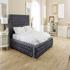 Enigma Plush Single Bed Frame - Steel