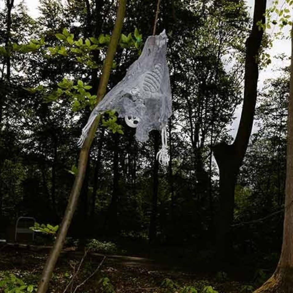 image 1 of Skeleton Upside Down Halloween Hanging Prop Decoration 140cm