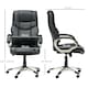 image 7 of HOMCOM Executive Office Chair Faux Leather Computer Desk Chair w/ Wheel Black