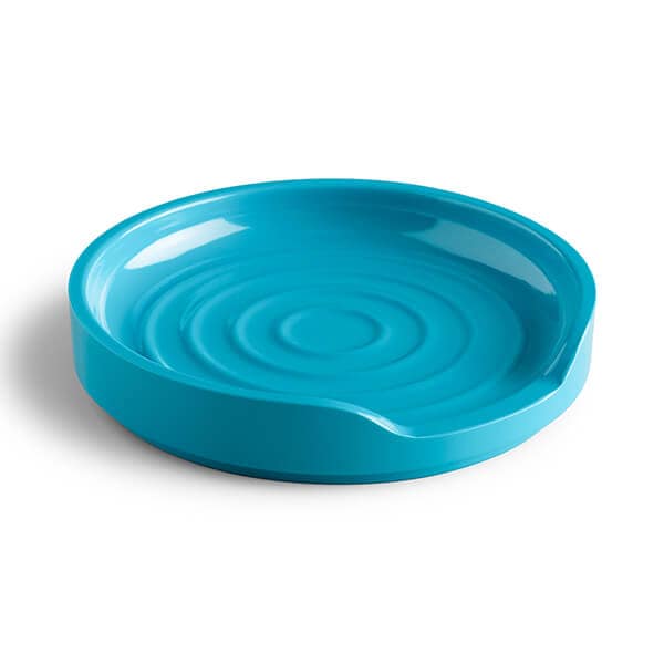 Zeal Melamine Circular Spoon Rest, 12cm in Aqua