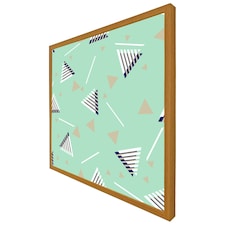 Geometric triangle stripes (Picutre Frame) Brown | Oak | M
