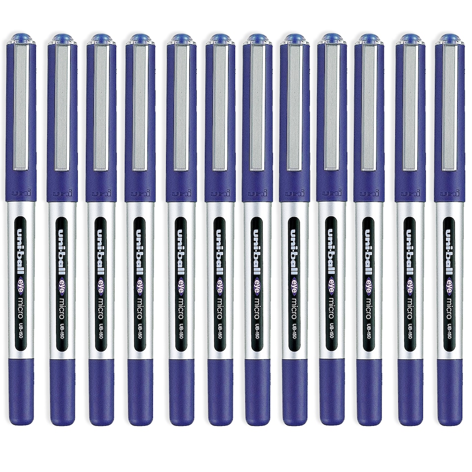 image 1 of Uni-Ball Eye UB-150 Liquid Ink Rollerball Pens 0.5mm Nib Pack of 12