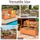 image 2 of COSTWAY Multifunctional Patio Storage Bench W/ Liner Brown