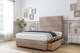 image 3 of Sloomy Monaco Mink Naples Divan Bed With Mattress 2 Drawers Right Side With 54" Floor Standing Headboard & 12" Matching Footboard 3' Single | Brown | Mink | Single | 1
