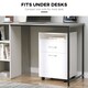 image 5 of HOMCOM Storage Cabinet w/ Drawer Open Shelf Metal Handles 4 Wheels