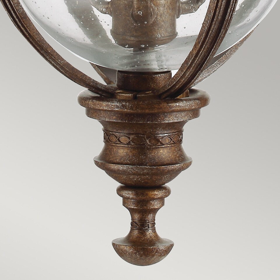 image 1 of English Bridle 3 Light Large Outdoor Ceiling Chain Lantern British Bronze, E14