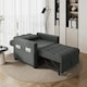 image 2 of Yaheetech 3-in-1 Tufted Sleep Bed with Adjustable Backrest Dark Grey