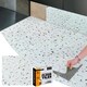 image 5 of NOVECRAFTO Vinyl Floor Tiles Self Adhesive – 18x18in Peel and Stick Large Square Flooring for Kitchen, Bathroom & Living Room – White Grey Terrazzo Effect White | 4.18 sqm