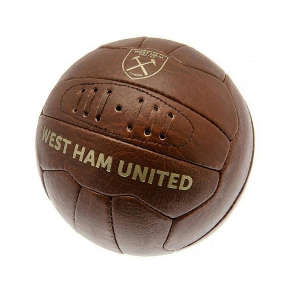 image 1 of West Ham United FC Retro Football - Brown/Gold - 5