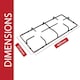 image 2 of SPARES2GO Pan Support Stand Burner Grate for Bush AG60GNSS AG60GNW Gas Hob Cooker x 1 460mm x 215mm