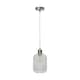 image 1 of Batley - Clear Ribbed Glass with Chrome Pendant Fitting | Clear | Clear | 1