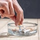 image 2 of Round Glass Classic Ashtray 10.2cm Round for Cigarettes Indoor Outdoor | Clear | Set of 2