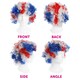 image 5 of Pack of 12 Union Jack Curly Wig Red | One Size