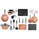image 1 of Gr8 Home Copper 21pc Kitchen Cookware Set Pots & Pans Saucepans Utensils Bakeware Starter