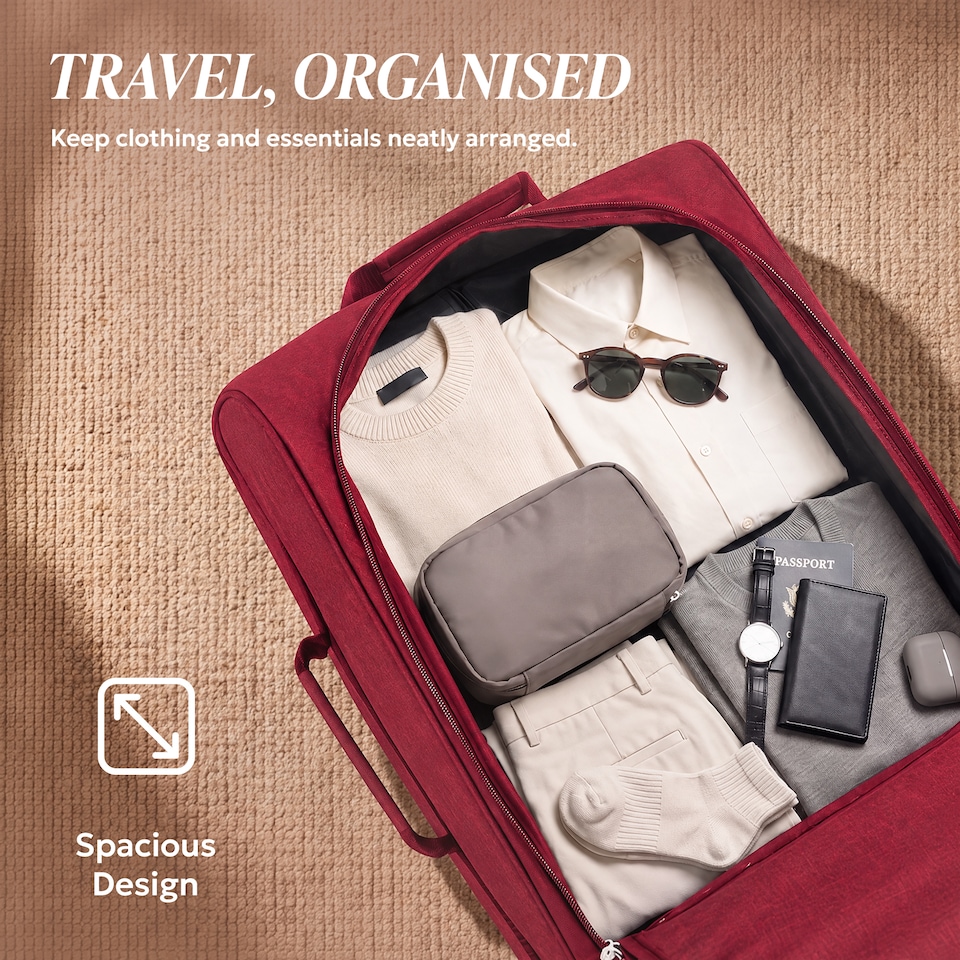 image 1 of Lugg Jupiter Soft Cabin Bag 55x40x20cm Lightweight Wheeled Trolley Ryanair Size