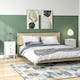 image 2 of HOMCOM Bedside Table Set of 2, Bedside Cabinet w/ 3 Drawers, Modern Side Table,