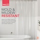 image 5 of Clear Shower Curtain 180x180cm with 12 Hooks Waterproof Plastic Bath Liner with Rust Proof Grommets Anti Mould and Easy to Install