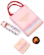 image 2 of DC Comics Wonder Woman Lunch Bag | Rectangular Tote Style 3 Piece Set with Water Bottle & Snack Container | Embrace Superhero Power | Pink Shield Design for Adults & Kids | Wonder Durable Material