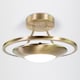 image 3 of Modernistic Semi Flush Energy Saving LED Ceiling Light Fitting in Antique Brass | Gold