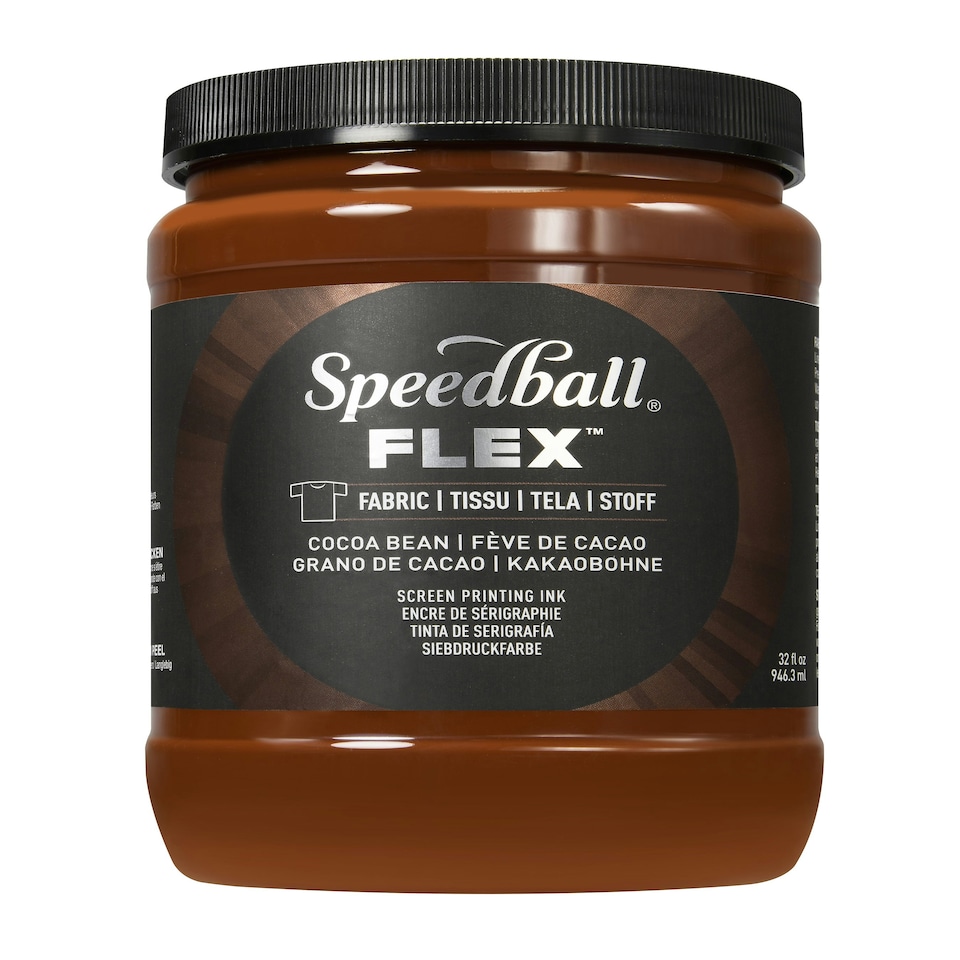 image 1 of Speedball Flex Screen Printing Fabric Ink, Cocoa Bean, 32oz