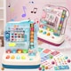 image 2 of Music & Light Educational Ball Roll Toy - Interactive Train Playset with 6 Colourful Balls, Lights, Music, Number & Colour Learning, Coordination-Building Toddler Toy (Blue)