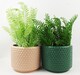 image 2 of Dusty Pink Raised Dots Ceramic Plant Pot 15 x 15 x 12.5cm | Pink