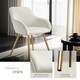 image 4 of Dining Chair Marilyn - corduroy look, upholstered, armchair, continuous backrest - Set of 6 Cream | Cream/Gold