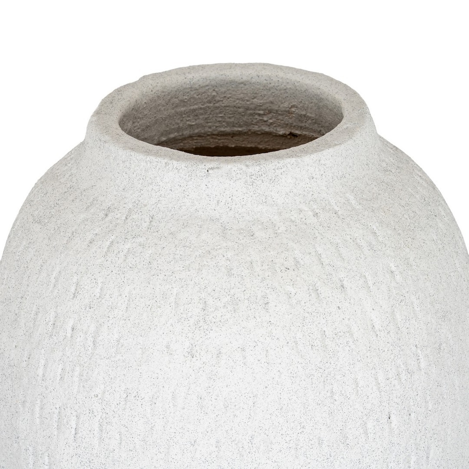 image 1 of Ashen Large Tall Vase - Ceramic - L24 x W24 x H35 cm - White