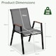 image 2 of COSTWAY Outdoor Dining Chairs Set of 4 Stackable Breathable Fabric