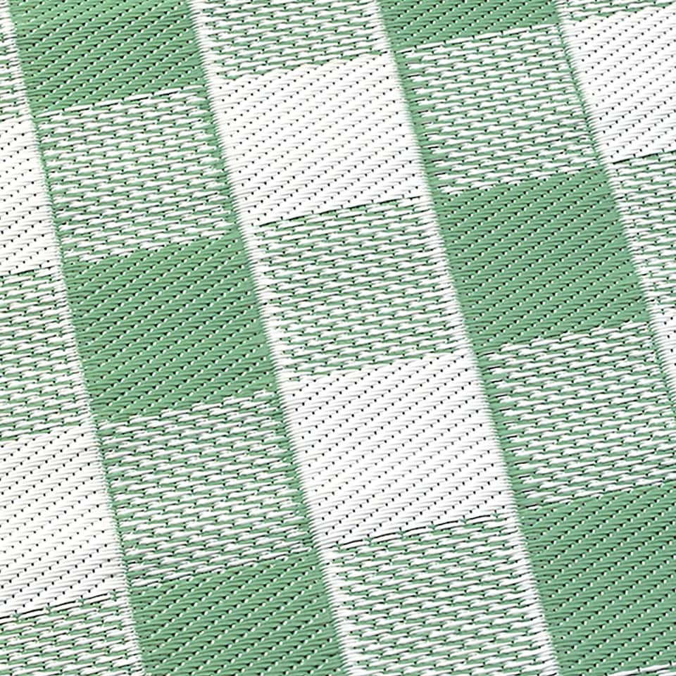 image 1 of D & D Gingham Outdoor Rug Green