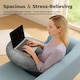 image 4 of Lavio Reading Gaming Pillow Ergonomic Bed Rest Cushion for Back Arm Support