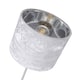 image 3 of Modern White Crushed Velvet 8" Table/Pendant Lampshade with Shiny Silver Inner | White | White | 1