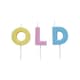 image 1 of Assorted Pastel Colour Old Spellout Birthday Wax Candles