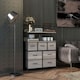 image 10 of HOMCOM Bedroom Chest of Drawers 7 Drawer Dresser w/ Shelves, Grey Wood Effect