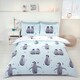 image 4 of Starry Penguins Polycotton Duvet Cover Set With Pillowcase | Pink | Double | 1