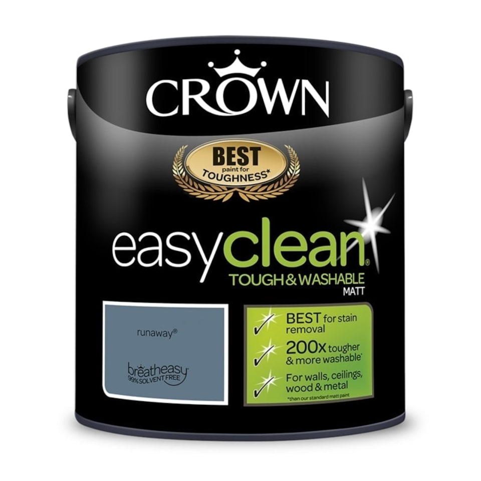 image 1 of Crown Easyclean Matt Emulsion 2.5L Runaway