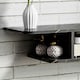 image 6 of HOMCOM Wall Mounted TV  Stand Entertainment Unit with Storage Shelf, Black