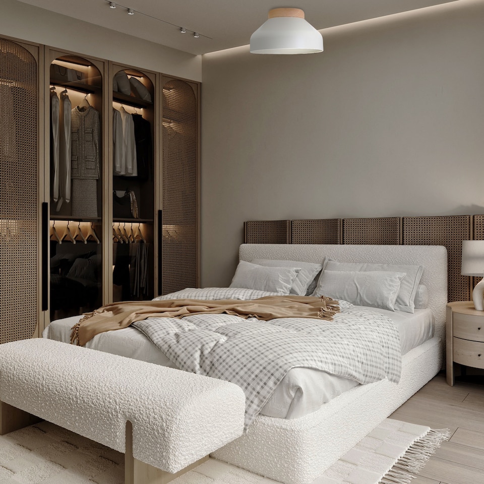 image 1 of Contemporary Scandinavian Designed Semi Flush Ceiling Light in Muted Dove Grey | Grey