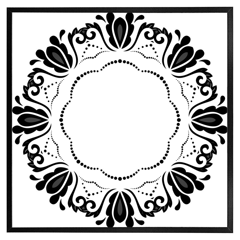 image 1 of Decorative floral element (Picture Frame) Brown | Oak | XS